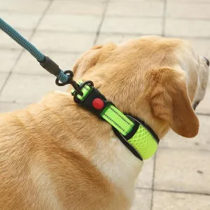 Obojek pro psy s síťovými vzory, reflexní, L (černý) TopTechnology