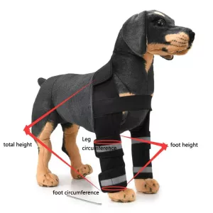 Ochranný kryt na nohu pro psy - chirurgický, velikost L (Classic Model - Červený) TopTechnology