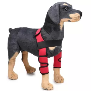 Ochranný kryt na nohu pro psy - chirurgický, velikost L (Classic Model - Červený) TopTechnology
