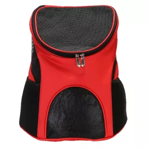 Přenosný skládací nylonový batoh pro domácí zvířata, rozměry: 33 x 30 x 24 cm (červený) TopTechnology