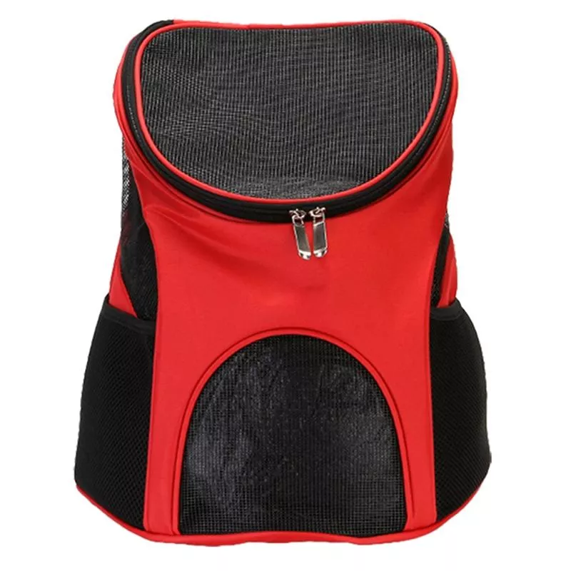 Přenosný skládací nylonový batoh pro domácí zvířata, rozměry: 33 x 30 x 24 cm (červený) TopTechnology