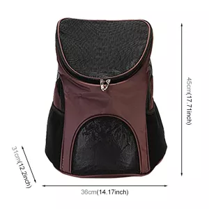 Skládací nylonový batoh pro domácí zvířata, rozměr: 45 x 36 x 31 cm (Hnědá) TopTechnology