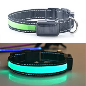 Obojek pro střední a velké psy se solárním a USB LED osvětlením, obvod krku: S, 35-40cm (Zelený) TopTechnology Obojek pro střední a velké psy se solárním a USB LED osvětlením, obvod krku: S, 35-40cm (Zelený) TopTechnology