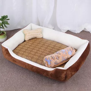Velká měkká hřejivá deka pro psy a kočky s kostkovaným vzorem, L, 80x60x15cm (Hnědá Bílá) TopTechnology Velká měkká hřejivá deka pro psy a kočky s kostkovaným vzorem, L, 80x60x15cm (Hnědá Bílá) TopTechnology