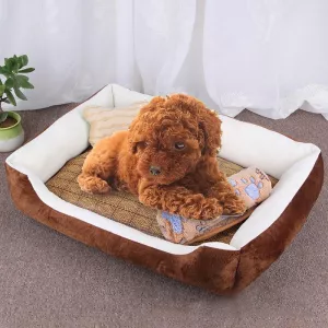 Velká měkká hřejivá deka pro psy a kočky s kostkovaným vzorem, L, 80x60x15cm (Hnědá Bílá) TopTechnology Velká měkká hřejivá deka pro psy a kočky s kostkovaným vzorem, L, 80x60x15cm (Hnědá Bílá) TopTechnology