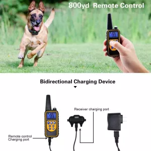 Výcvikový obojek pro psy Bark Stopper s elektrickým šokem a vibracemi (EU Plug) TopTechnology