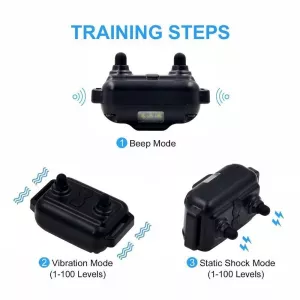 Výcvikový obojek pro psy Bark Stopper s elektrickým šokem a vibracemi (EU Plug) TopTechnology