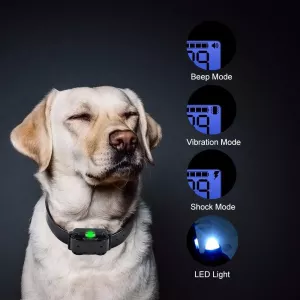 Výcvikový obojek pro psy Bark Stopper s elektrickým šokem a vibracemi (EU Plug) TopTechnology