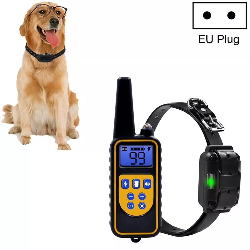 Výcvikový obojek pro psy Bark Stopper s elektrickým šokem a vibracemi (EU Plug) TopTechnology