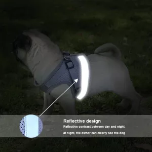 Nastavitelný polyesterový reflexní hrudní popruh a vodítko pro psy, velikost: L (černá) TopTechnology Nastavitelný polyesterový reflexní hrudní popruh a vodítko pro psy, velikost: L (černá) TopTechnology