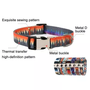 Obojek pro domácí mazlíčky v etnickém stylu, polyester, letní pláž, velikost S (1.5x27-43cm) TopTechnology Obojek pro domácí mazlíčky v etnickém stylu, polyester, letní pláž, velikost S (1.5x27-43cm) TopTechnology