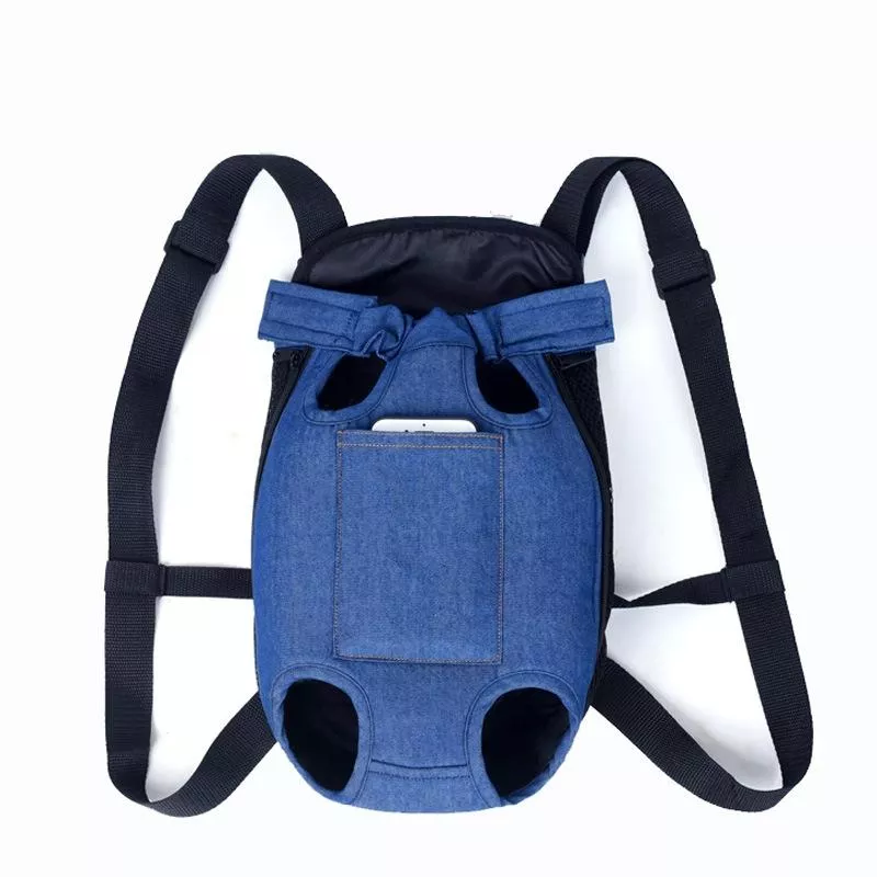 Praktická taška pro psa na záda, modrá denim (S) TopTechnology