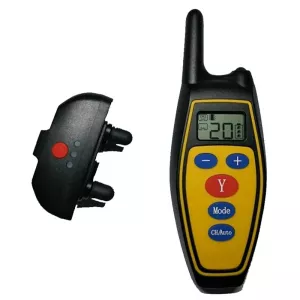 Voděodolný obojek pro výcvik psů s dálkovým ovládáním a elektrickým šokem (Žlutý) TopTechnology