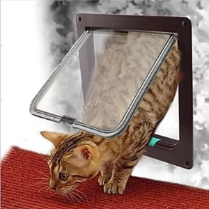 Zamykací Pet Dveře pro Kočky a Psy - Velikost S (Bílá) TopTechnology