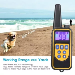 880-2 Dobíjecí dálkové ovládání pro výcvik psů 800 yardů - Antibarking zařízení (Černé) TopTechnology