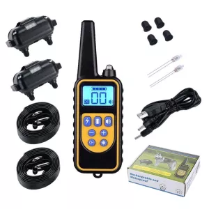 880-2 Dobíjecí dálkové ovládání pro výcvik psů 800 yardů - Antibarking zařízení (Černé) TopTechnology