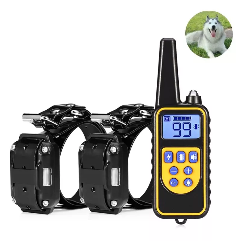 880-2 Dobíjecí dálkové ovládání pro výcvik psů 800 yardů - Antibarking zařízení (Černé) TopTechnology