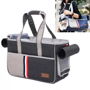 DODOPET Outdoor Přenosná Taška pro Kočky a Psy, Velikost: 43 x 19 x 26 cm (Šedá) TopTechnology DODOPET Outdoor Přenosná Taška pro Kočky a Psy, Velikost: 43 x 19 x 26 cm (Šedá) TopTechnology