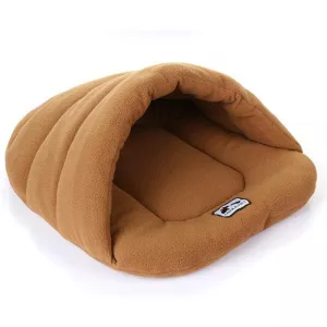 Teplý polar fleecový pelíšek pro psy a kočky, velikost L, 58×68×32cm (Káva) TopTechnology