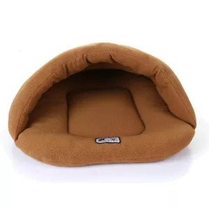 Teplý polar fleecový pelíšek pro psy a kočky, velikost L, 58×68×32cm (Káva) TopTechnology