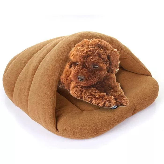 Teplý polar fleecový pelíšek pro psy a kočky, velikost L, 58×68×32cm (Káva) TopTechnology