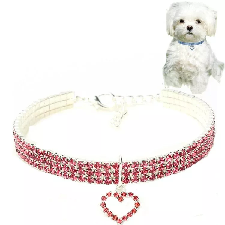 Pet Supplies elastické obojky pro kočky a psy - velikost M (růžová) TopTechnology