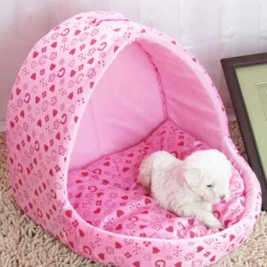 Psí a kočičí dům v tvaru jurt, velikost L, 42*48*48cm (růžový) TopTechnology Psí a kočičí dům v tvaru jurt, velikost L, 42*48*48cm (růžový) TopTechnology
