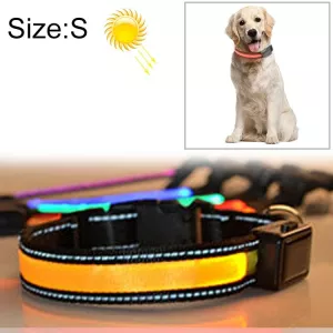 LED světelný obojek pro psy střední a velké, solární + USB nabíjení, velikost S (35-40 cm) - žlutý TopTechnology LED světelný obojek pro psy střední a velké, solární + USB nabíjení, velikost S (35-40 cm) - žlutý TopTechnology
