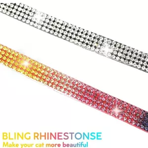Swarovski obojek pro domácí mazlíčky s rolničkou pro AirTag 2nd Gen / AirTag 1st Gen (Růžové diamanty) TopTechnology Swarovski obojek pro domácí mazlíčky s rolničkou pro AirTag 2nd Gen / AirTag 1st Gen (Růžové diamanty) TopTechnology