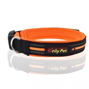Reflexní polyesterový obojek pro psy - L, 2.5*47*54cm (oranžový) TopTechnology