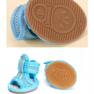 Protiskluzové sandály pro domácí zvířata Tendon Bottom Mesh, Velikost: 5 (5.5x6.5cm, Velká červená) TopTechnology