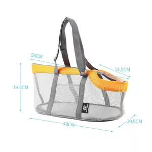 Taška pro psy Pttie Baggie Panoramic - šedá a modrá (0901B) TopTechnology