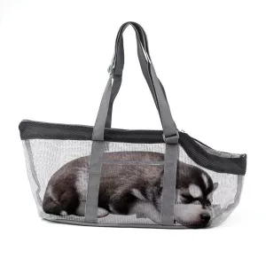 Taška pro psy Pttie Baggie Panoramic - šedá a modrá (0901B) TopTechnology