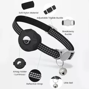 Reflexní obojek pro kočky s pouzdrem AirTag 2. a 1. generace (Červený) TopTechnology Reflexní obojek pro kočky s pouzdrem AirTag 2. a 1. generace (Červený) TopTechnology