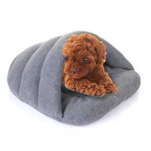 Teplý pelíšek pro psy a kočky - Slipper Shape Polar Fleece (Šedý, L) TopTechnology
