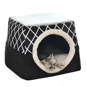 Uzavřený kočičí pelíšek Cat Nest Capsule L (černý) - pro všechny roční období TopTechnology
