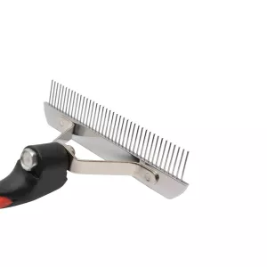 Hřeben pro psy Big Dog z nerezové oceli s gumovou rukojetí 17,0x16,0cm TopTechnology Hřeben pro psy Big Dog z nerezové oceli s gumovou rukojetí 17,0x16,0cm TopTechnology