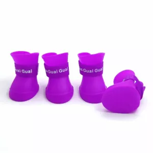 Lovely Pet Psí Boty Vodotěsné Gumové Holinky pro Štěňata (Fialové) - Velikost M TopTechnology Lovely Pet Psí Boty Vodotěsné Gumové Holinky pro Štěňata (Fialové) - Velikost M TopTechnology