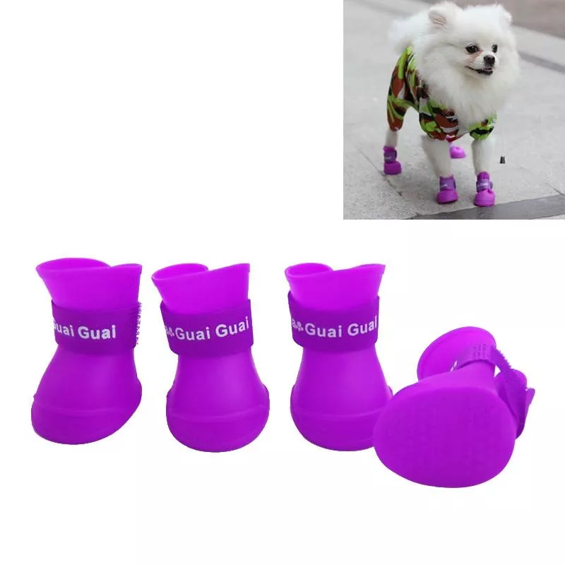 Lovely Pet Psí Boty Vodotěsné Gumové Holinky pro Štěňata (Fialové) - Velikost M TopTechnology