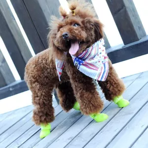 Lovely Pet Dog Shoes - Dětské gumové boty pro psy, voděodolné, velikost S (modré) TopTechnology