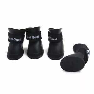 Lovely Pet Dog Shoes: Voděodolné gumové boty pro psy (M, Černé) TopTechnology Lovely Pet Dog Shoes: Voděodolné gumové boty pro psy (M, Černé) TopTechnology