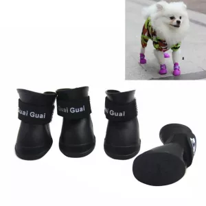 Lovely Pet Dog Shoes: Voděodolné gumové boty pro psy (M, Černé) TopTechnology Lovely Pet Dog Shoes: Voděodolné gumové boty pro psy (M, Černé) TopTechnology