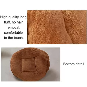 Trojúhelníkový kočičí pelíšek teplý, zahuštěný mongolský jurta pro psy a kočky (Hnědá kávová) - velikost M, 40×40×30cm TopTechnology