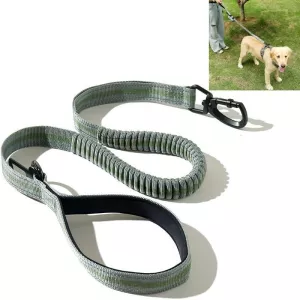 Reflexní elastické vodítko pro psy - zelené TopTechnology