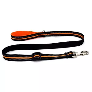 Reflexní nylonové vodítko pro psy, velikost S, nastavitelné 100-140cm (oranžové) TopTechnology Reflexní nylonové vodítko pro psy, velikost S, nastavitelné 100-140cm (oranžové) TopTechnology