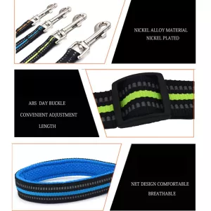 Vodítko pro psy z nylonu - reflexní, prodyšné, ruční, velikost S (černá) TopTechnology Vodítko pro psy z nylonu - reflexní, prodyšné, ruční, velikost S (černá) TopTechnology