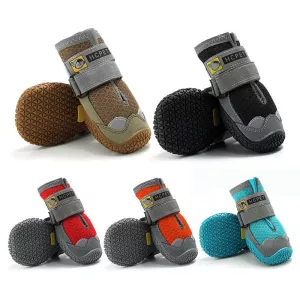 4 PCS / Set HCPET Psí Boty Dýchací Síť, Velikost: Č.7 7cm (Modré) TopTechnology
