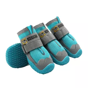 4 PCS / Set HCPET Psí Boty Dýchací Síť, Velikost: Č.7 7cm (Modré) TopTechnology