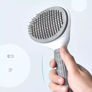Automatická čisticí kartáč na srst pro psy a kočky s nerezovou jehlou (růžová jemná jehla) TopTechnology Automatická čisticí kartáč na srst pro psy a kočky s nerezovou jehlou (růžová jemná jehla) TopTechnology
