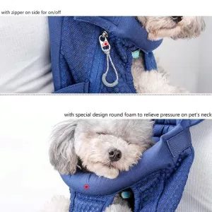 Doglemi batoh pro domácí mazlíčky, ramenní taška pro psy a kočky, prodyšná síťovina, velikost: M (růžovo-šedá) TopTechnology